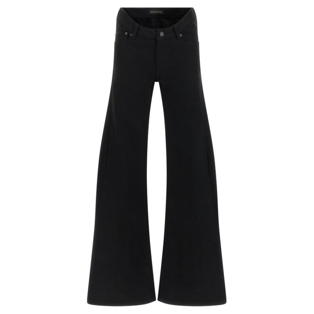 Balenciaga Black Cotton Flared Women's Jeans